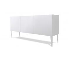 Aparador lacado mate blanco 3 puertas - Galatik