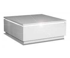 Mesa de centro de diseño - Atract - blanca lacada con almacenaje