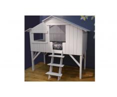 Cama de niño cabaña de madera maciza 90x190 cm - Cabane
