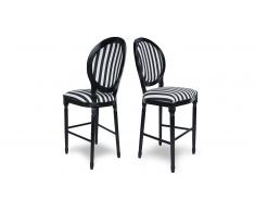 Taburete con medallón de bar de tejido, asiento 75 cm - Eloise