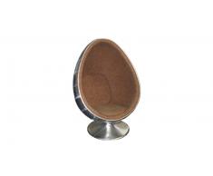 Sillón huevo giratorio de aluminio Eggball
