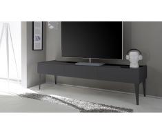 Mueble TV de diseño 3 cajones lacado mate gris - Galatik