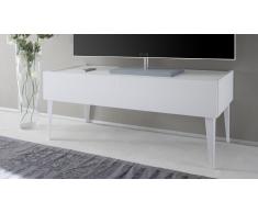 Mueble TV de diseño lacado blanco 2 cajones - Galatik