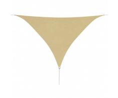 vidaXL Toldo de vela triangular de tela oxford 3,6x3,6x3,6 m beige