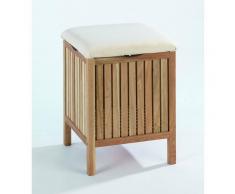 WENKO Cesto Con Asiento Madera Natural Norway - WENKO