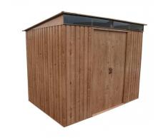 Duramax PENTROOF 8X6 WI caseta de jardín metálica un agua 250 x 180cm 4,5 m2,