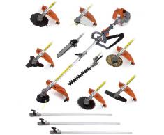 GREENCUT Herramienta multifunción desbrozadora + podadora + cortasetos 9 en 1 -Greencut