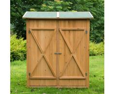 OUTSUNNY Cobertizo 65 x 139 x 159 cm Caseta Herramientas Caseta Jardin Madera Puerta