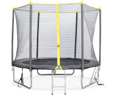 ALICE'S GARDEN Cama elástica 245 cm, escalera, y funda protectora - ALICE'S GARDEN