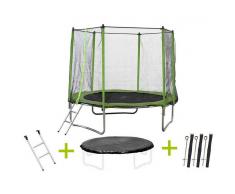 HABITAT ET JARDIN Trampolin Yoopi - Ø 3.05 m - con red + escalera + cubierta de protección