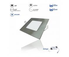 OEM Downlight Empotrable Cuadrado Led Agamenom 5W Niquel FRIA 6500K - OEM