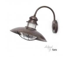 FARO Lámpara aplique de pared color marrón - Faro Diseño WINCH 66200 - 66200