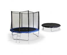 ALICE'S GARDEN Cama elástica 305cm escalera, funda protectora y bolsilla para zapatos