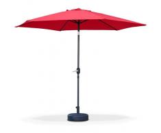 ALICE'S GARDEN Sombrilla jardin, parasol rojo, inclinable, redondo, Ø300cm, Touquet
