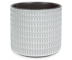 Macetero de gres blanco Al. 13 cm CELA