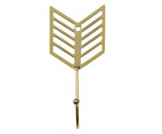 Colgador con 1 gancho flecha de metal dorado