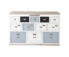 Cajonera-mueble profesional de madera blanca An. 133 cm Molene