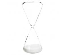 Reloj de arena de cristal blanco H 18 cm ELANCE