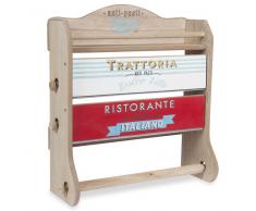 Estantería portarrollos de pared de madera Al. 37 cm TRATTORIA