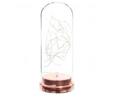 Lámpara campana con guirnalda led H 27 cm COPPER
