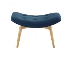 Puf reposapiés vintage de azul petróleo Iceberg