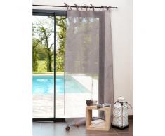 Cortina de nudos de lino gris 105 x 300 cm