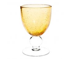 Copa de vino de cristal con burbujas AMBRE