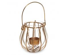 Candelabro de cristal y metal dorado DIANNE