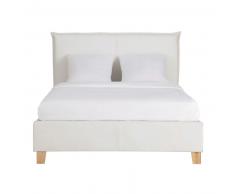 Cama-baúl con somier de láminas 140 x 190 blanca Pillow