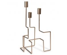 Candelabro de metal dorado H 35 cm GOLD PALERMO