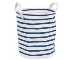 Cesta redonda de tela azul Al. 27 cm MARINIÈRE