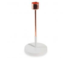 Candelabro de metal blanco/cobrizo H 19 cm HELSINKI