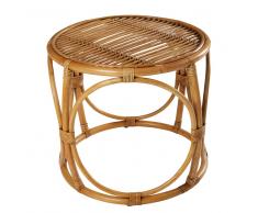 Mesa auxiliar de mimbre barnizado BOHEME