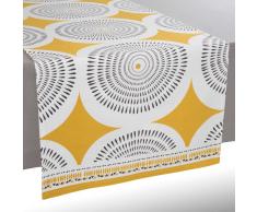 Camino se mesa de algodón amarillo/gris L 150 cm HELICONIA