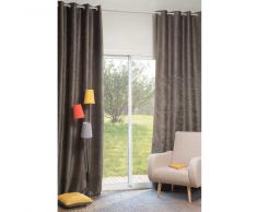 Cortina de ojales de pana 140 x 300 cm VINTAGE VELVET GRIZZLI