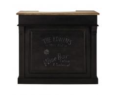 Mueble bar de madera de mango gris carbón An. 116 cm Germain