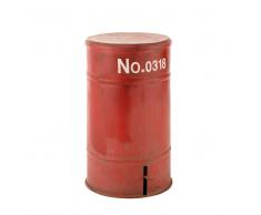 Cubo de basura de metal rojo Al. 57 cm CARGO