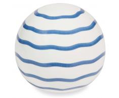 Bola decorativa a rayas de dolomita blanca y azul ESCALES