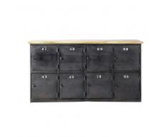 Cajonera industrial de metal gris antracita An. 160 cm Alésia