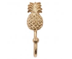 Colgador con 1 gancho de metal dorado ANANAS