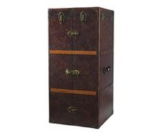 Mueble bar con cajones de cuero Jules Verne