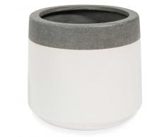 Macetero de gres blanco Al. 14 cm