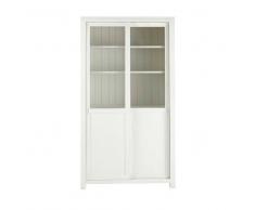 Vitrina de madera maciza blanca An. 110 cm White