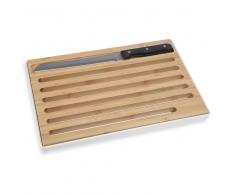 Tabla de cortar de bambú + cuchillo