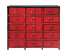 Cajonera de metal roja An. 115 cm Vermillon