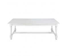 Mesa de comedor de álamo blanco envejecido L. 240 cm Martha