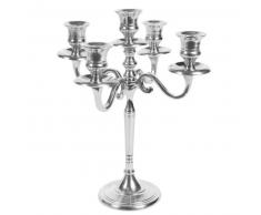 Candelabro con 5 brazos plateado Al. 28 cm HOUDDEVILLE