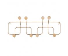 Colgador con 8 ganchos de metal dorado