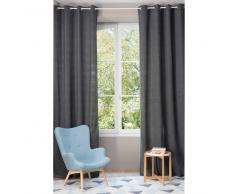 Cortina de ojales gris 140 x 300 cm CHENILLE