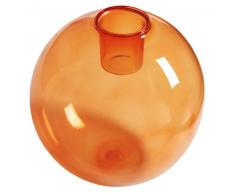 Candelabro de cristal tintado naranja BUBBLE POP